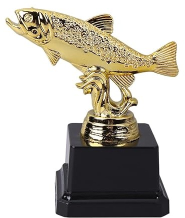 POPETPOP Trofeo Pesce Plastica 11.50X10.00X7.50 Cm Ricompensa Creativa per Bambini Concorso Di Pesca E Concorsi Sportivi Trofeo Premi Bambino