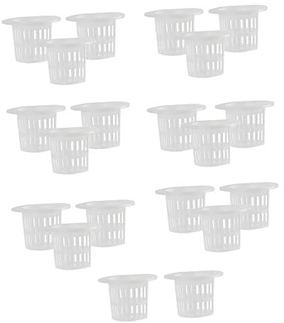 ibasenice Panier Hydroponique 100 Pcs 31,5 Mm X 35 Mm en Plastique Semi-Transparent pour Culture sans Sol Jardin Balcon Drainage Racines Saines
