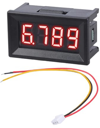 3 Wire 4 Digit Voltages Tester Digital Voltmeter 0.36Inch LED Display Voltages Gauge Indicators Measuring Tool High Accuracy Voltage Meter