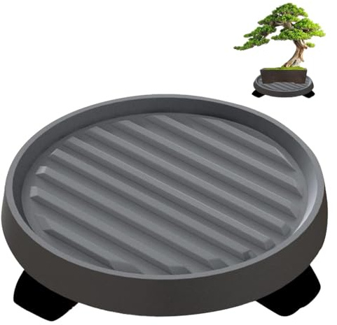 Carro de jardín rodante, bandeja para plantas, contenedores de flores de plástico, carro móvil con ruedas, jardinera redonda con polea
