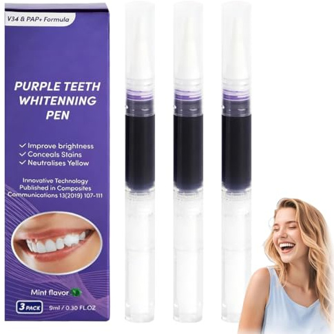 3 Piezas Blanqueador Dental,Blanquear Dientes, Gel Blanqueador de Dientes,Fórmula para uso diario, Ayuda a aclarar el color, Resultados visibles desde casa cómodamente