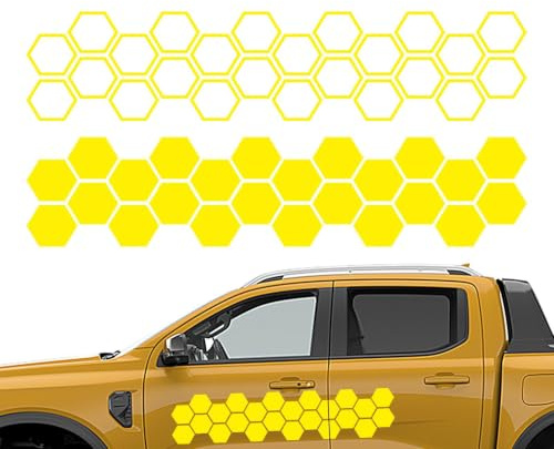 Honeycomb Biler, Bil Honeycomb Bildekor vattentäta bilkroppsklistermärken | Bilfönsterklistermärken för Sedan Truck Cool Automotive Window Decals Honeycomb Truck Sedan SUV Bilexteriörtillbehör