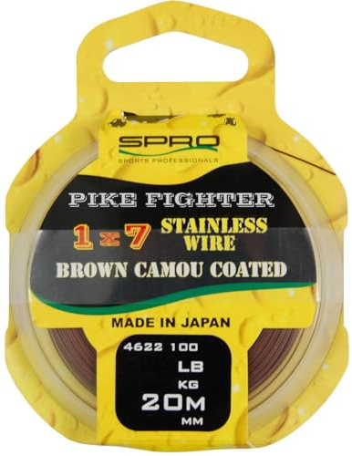 Spro Pike Fighter 1x7 Coated Wire 20m - Stahlvorfach
