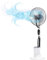 O'FRESH Ventilateur Brumisateur intérieur 125cm avec télécommande - 3 vitesses - Oscillation - Rafraichit instantanément la pièce - La brumisation apporte une fraicheur suplémentaire - Silencieux