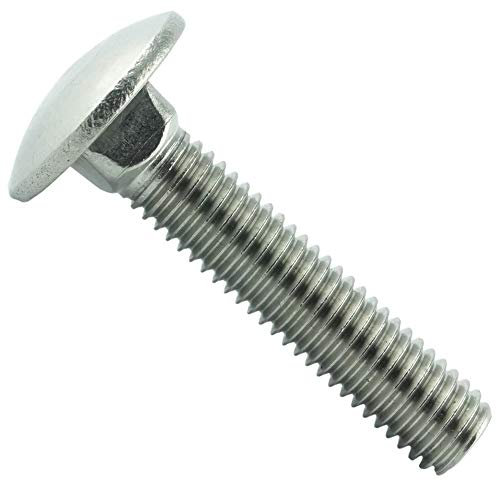 Eisenwaren2000 | Flachrundschrauben mit Vierkantansatz M8 x 50 mm (10 Stück) - Schlossschrauben DIN 603 - ISO 8677 Flachrundkopf Schrauben - Gewindeschrauben - Vollgewinde - Edelstahl A2 - rostfrei