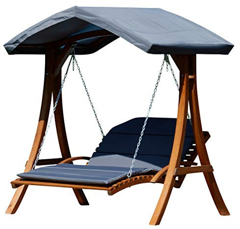 Design Hollywoodliege Hollywoodschaukel Doppelliege Macao aus Holz Lärche mit Dach von AS-S