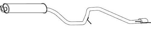 VEGAZ OS-788 Endschalldämpfer Kompatibel mit OPEL INSIGNIA Caravan 22815626 854627 23105127