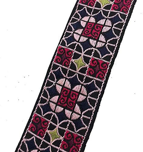 LIANYG Schrägband 6 Yards/Lot breit 5 cm gewebtes jacquardband geometrisches Totem für Riemen Kleidung zubehör 673 (Color : 4)