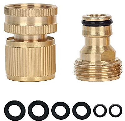 Brass 3/4 Garden Hose Tap Connector With Male Thread and Female Quick Adapter - Irrigation Accessories for Car Wash Pipe Fittings