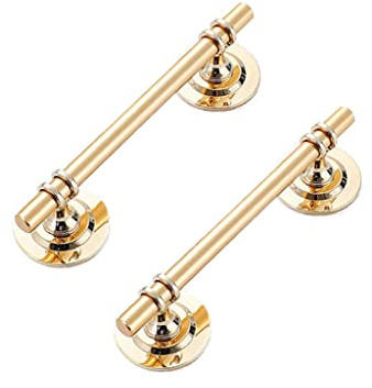 CcHhyyt 2 Stück Selbstklebende Griffe Schrankgriffe Türgriffe Schubladenknöpfe Griffe zum kleben Metallgriff Möbelgriff aus Zinklegierung Schiebetürgriff Griffe für küchenschränke (128mm, Gold)