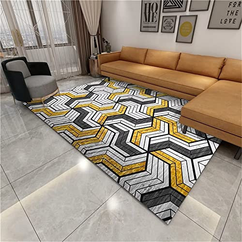 DJHWWD terrassenteppich wetterfest flurteppiche Grauer rechteckiger Teppich, Schlafzimmerteppich, Wohnzimmer, Fußmatten, schmutzabweisend deko Wohnzimmer 50X80CM