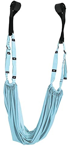 SPYMINNPOO Aerial Yoga Hammock Swing, Yoga Strap Elastic Strong Bearing Capacity Folding Leg Stretcher Strap Flexibility Trainer