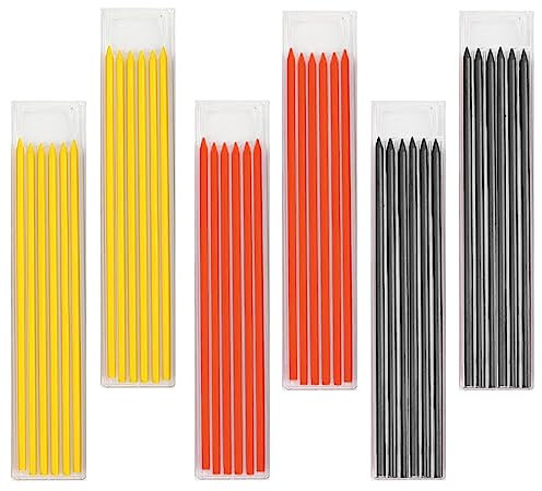 PLATEYTR 2,8 mm Bleistiftminen für Zimmermannsbleistift, 36 Stück Solide Tieflochmarker Konstruktion Bleistift Ersatz, Bleistift Ersatzminen für Architekt Zeichnen