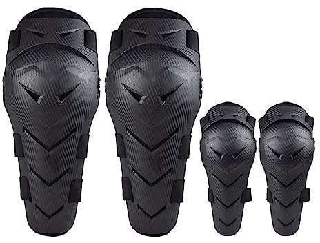 SSIMOO Protección for Motocicleta for Hombre, Rodillera, protección for Motocross Todoterreno, Equipo for Carreras, Rodillera for Moto (Color : Black)