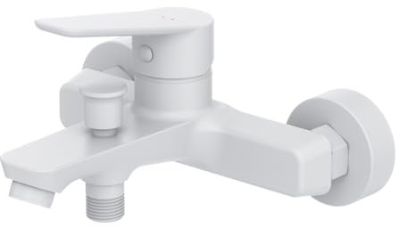 AM.PM Hit FTA10033 - Grifo monomando para bañera y ducha, color blanco