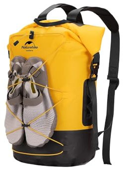 Naturehike Wasserdichter Rucksack für Herren, Wanderrucksack, wasserdichter Outdoor-Tagesrucksack, leicht, Camping, Reisen, 20L/30L/40L, gelb, 20L, Wasserdichter Rucksack