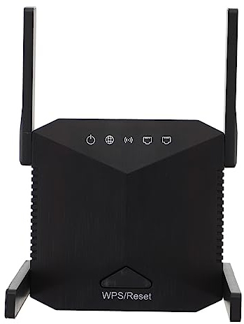 Repetidor WiFi 300 Mbps de 4 Antenas para Señal Inalámbrica | Abs Negro, 2, 4 Ghz 802.11n, 220-240v, Diseño Orificios Laterales y Memoria