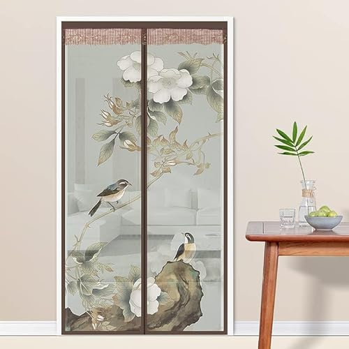 Magnetische Fliegengitter Insektenschutz Tür Ohne Bohren Polyester Mesh Vorhang Mit Leistungsstarken Magneten,Magnetvorhang Balkontür Schiebetür Wohnzimmer (D, 85x200cm)