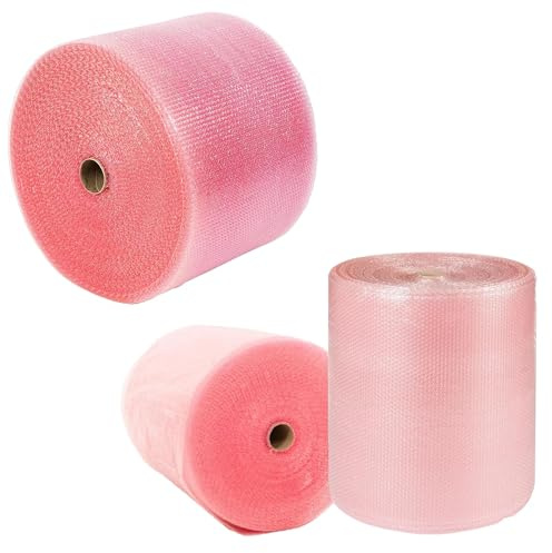 500mm Wide Pink Anti Static Bubble Wrap Rolls