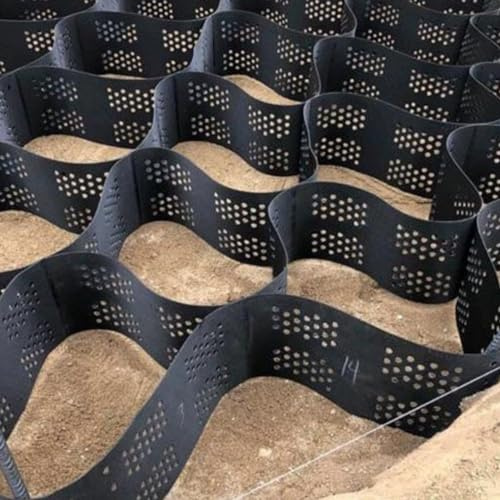 Stabilizzatore Ghiaia Finitrice Griglia Stabilizzatrice per Ghiaia Terra - Griglie Carrabili Geogriglia HDPE / Geo Griglie Pieghevoli, Griglie di Controllo del Fango per Il Cortile del Garage Della Pa