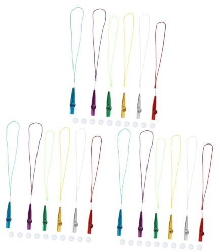 Generic 3sätze Kazoo Aus Metall Mit Membranen Tragbare Kazoos Farben Für Anfänger Und Musikliebhaber Als Ukulele Begleiter Für Partys Und Freizeitaktivitäten