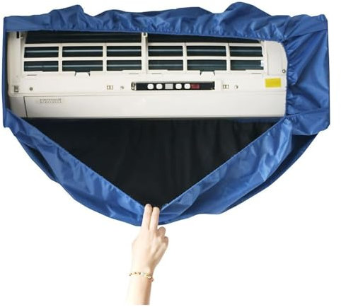 Housse de Nettoyage pour climatiseur Split， Sac de Nettoyage de climatisation, Housse de Lavage de climatiseur Mural, Sac de Service de climatisation avec Tuyau d'eau/Couleur/L(L)