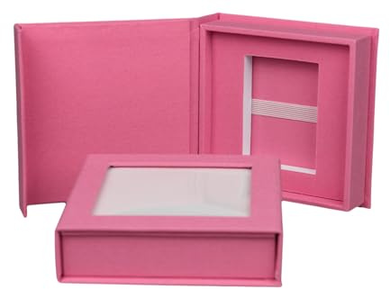 USB-Box für 1 USB-Stick mit Bildfenster. Flash Drive Aufbewahrungsbox. (Pink)