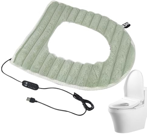 Coprisedile WC riscaldato USB, Coprisedile WC riscaldato - Cuscino per sedile WC termico lavabile,Coprisedile WC lavabile a temperatura regolabile, morbido coprisedile riscaldato alimentato tramite US