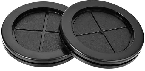 TA-VIGOR 4Pcs Round Rubber Grommets 70mm Double-Sided Wire Gaskets | Black Synthetic Rubber, Rubber Hole Plugs for Wire Cable and Plugs Protection, Suitable for Electrical Panels and Equipment