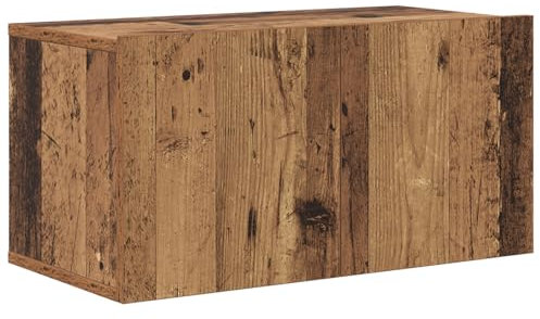 vidaXL 1 Pieza Mueble de TV Madera Antigua Solución de Almacenamiento Rústica para Sala de Estar 60X30X30 cm Duradero Tablero de Partículas Mueble Moderno para Interior Elegante Independiente