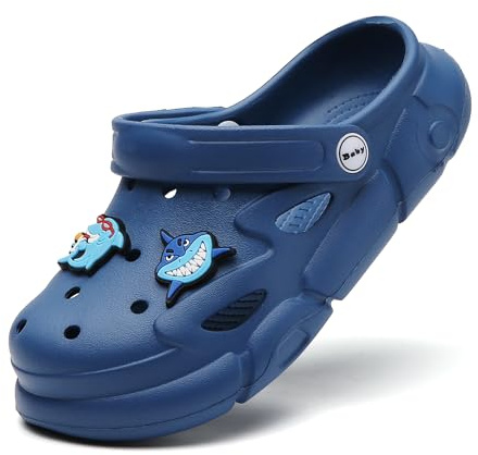ELIOGN Sabots Enfant Imprimé Cartoon – Chaussures EVA Été Antidérapantes Fille Garçon, Légères et Imperméables avec Bride, pour Jardin Plage Douche Piscine