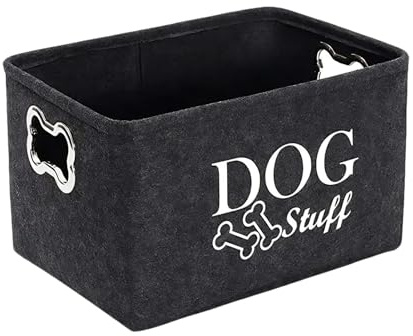 Hundespielzeug Aufbewahrung Korb - 15 Zoll Faltbarer Filzkorb Spielzeugbox | Großer Faltbarer Filzkorb Hundespielzeug Aufbewahrung Für Hunde, Katzen, Leinen, Decken, Snacks, Wohnzimmer, Auto & Outdoor