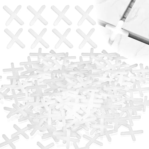 500 Stück Weiße Fliesenkreuze,Fugenkreuze 3mm,Fliesen Abstandshalter,Fugenkreuze Für Präzises Positionieren,Fugenkreuze Für Fliesenfugen,Verlegehilfe Für Wand- Und Bodenfliesen