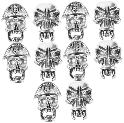 WOFASHPURET 10 Stück Retro Dreadlock Haaraccessoires aus Legierung mit Großem Loch nicht Verblassend nicht Verformbar für Haar und Bartdekoration im Alltag