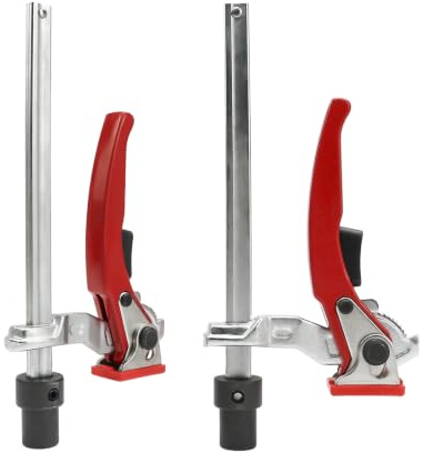 2 Stück Hebelzwingen, Spannelement 20 mm für Multifunktionstische | Verstellbare Niederhalter mit 160mm Kapazität, Schnellspannzwinge für Heimwerker und Holzbearbeiter