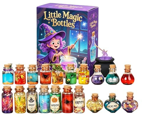 Fhlprte Zaubertrank-Set für Kinders,20 Magische Tränke Mischung mit Glückssteinen,Creative Zaubertränke Kreative Geschenk,Handwerk Spielzeug Geschenk, kreative und Geburtstagsgeschenke für Kinder