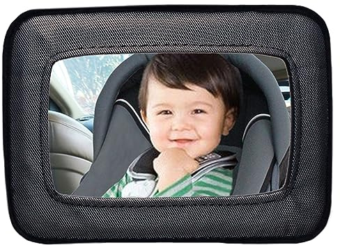 Dreambaby Backseat Rear Facing Baby Car Mirror - Extra Large Wide Angle View Soft Car Seat Mirror – Model L291