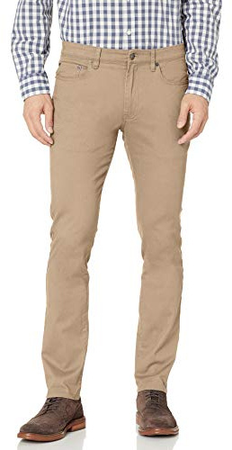 Amazon Essentials Pantalon en Sergé Extensible à 5 Poches, Coupe Skinny Homme, Brun Kaki, 31W / 30L