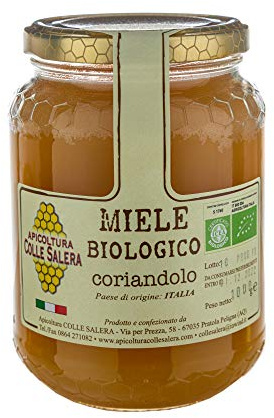 Miele biologico di Coriandolo - Italiano non Pastorizzato | Apicoltura Colle Salera (1000 gr)