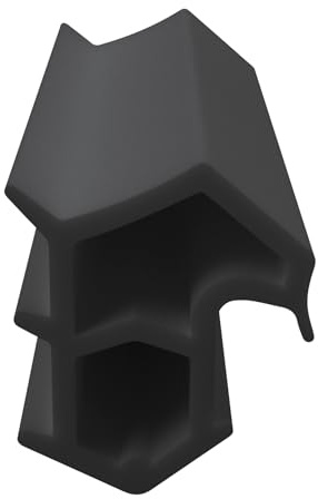 DIWARO® Stahlzargen-Dichtung SZ151 | weiß, braun, schwarz oder grau | 5 lfm für Haus- und Innentüren. Zum Schallschutz und abdichten der Tür. Bestehend aus TPE (Thermoplastischen Elastomer) (schwarz)