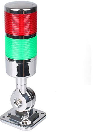 110V to 220V LED Stack Tower Lights, Industrial Warning Lights, Andon Lights, Column Signal Tower Indicator Lamp Beacon, Continuous/Flashing Light Switchable, 2 Layer (Without Buzzer)