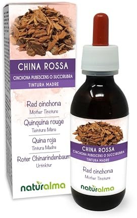 Quinquina rouge (Cinchona pubescens ou C. succirubra) écorce Teinture Mère sans alcool Naturalma - Extrait liquide gouttes 120 ml - Complément alimentaire - Végétalien ou végan