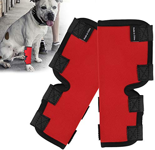 Rodilleras para Perros Elástico Lesión Herida Pierna Soporte de Rodilla Protector Recuperación Rodilleras Envoltura para Perros(L)