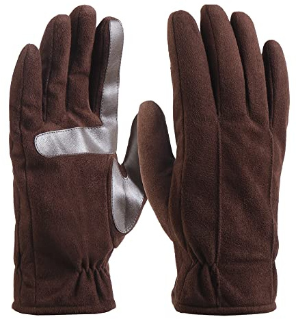 isotoner Men's Water Repellent Dual Lined Microfiber Touchscreen Gloves