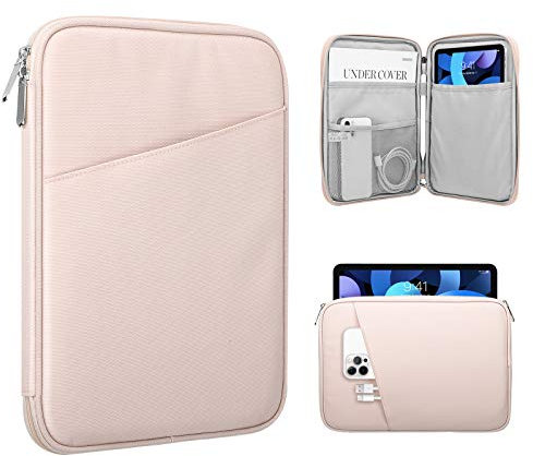 TiMOVO 9-11 Funda para Tableta Compatible con iPad 11 A16 2025, iPad 10,9/10,2/Air 11, Galaxy Tab A9+/A11 Plus 11, Bolsa Protectora con Bolsillo, Rosa