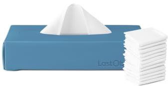 LastTissue® Wiederverwendbare Baumwoll-Taschentuchbox | Gesichtstücher & Taschentücher für Männer & Frauen – Waschbare, nachhaltige Gesichtstücher mit Aufbewahrungsbox