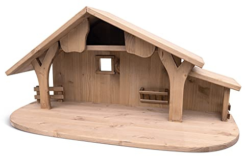 Fritz Cox Eifel-Krippenstall in Deutschland gefertigt aus Massivholz; hochwertige Verarbeitung für EIN schönes Weihnachtsfest