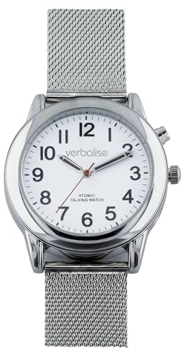 Verbalise Men’s Radio-Controlled Talking Watch, Speaks Time, Date, 8 Daily Alarms. Designed for Visually Impaired, Blind & Elderly. 2 Year Warranty, UKs No1 for Quality Service and Choice. VMRC-106M