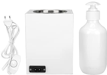 Massage Oil Heater, Light Weight Adjustable Temperature Single Bottle Adjustable Aluminum Alloy Inner Liner Fast Heat Lotion Warmer 110‑250V(British Standard)