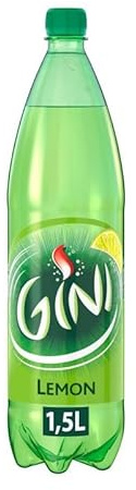 GINI - Limonade Rafraîchissante - Format Familial 1,5L - Bulles Pétillantes - Boisson Dorée - Régalez-vous avec une boisson désaltérante aux arômes naturels - Lot De 2